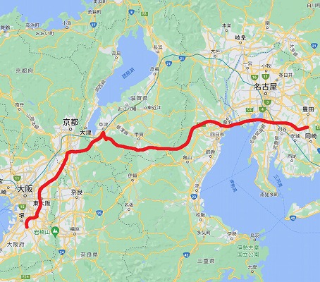 2022年度版　ミナト自動車へのルート案内。　関東・中部・北陸方面からお越しの方へ。